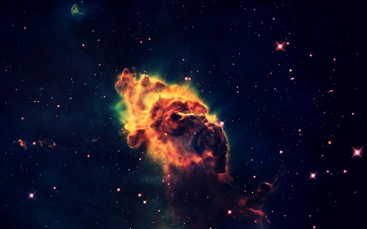 朝焼けの星空